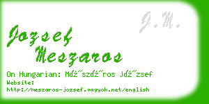 jozsef meszaros business card
